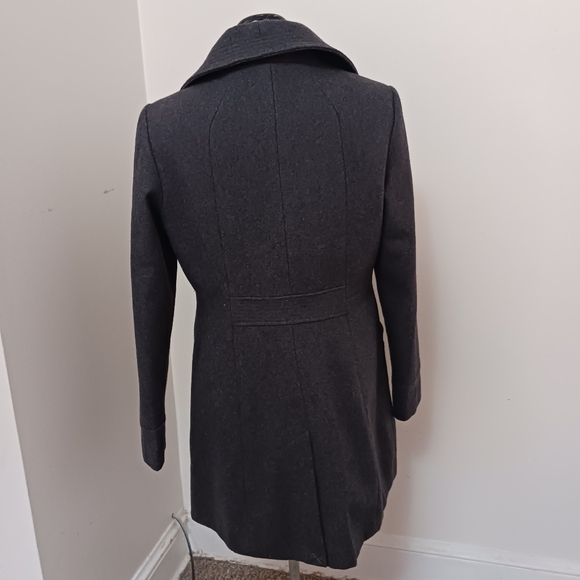 Green With Envy Womans Wool Blend Peacot Gray Sz Large Pockets Buttons - Picture 7 of 15